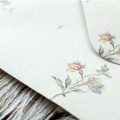 Retro Rose Floral Envelopes – 10 pcs