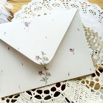 Retro Rose Floral Envelopes – 10 pcs
