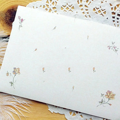 Retro Rose Floral Envelopes – 10 pcs