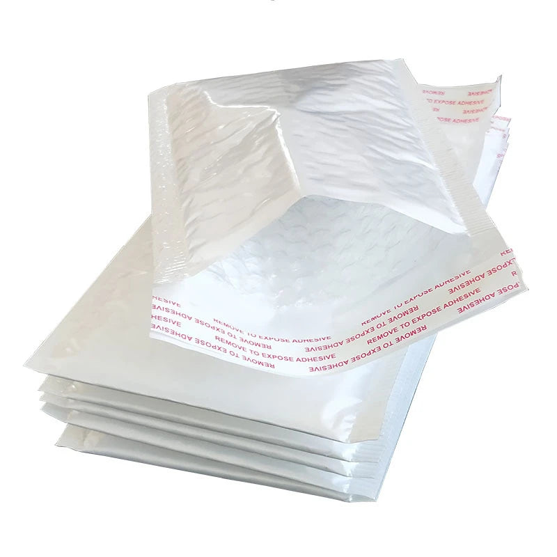 White Bubble Mailers – 50 pcs