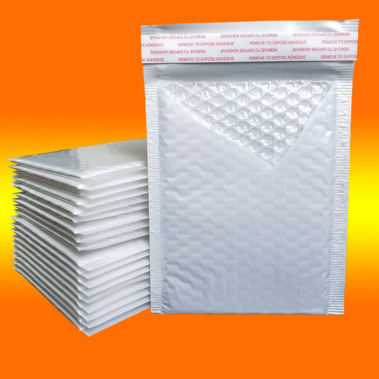 White Bubble Mailers – 50 pcs