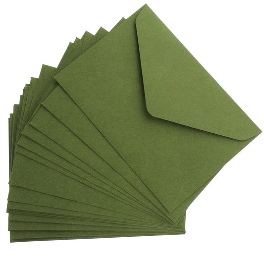 Vintage Green Envelopes – 40 pcs