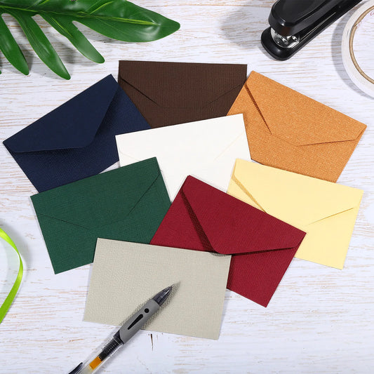 Linen Textured Mini Envelopes – 20 pcs