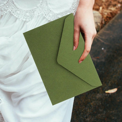 Vintage Green Envelopes – 40 pcs