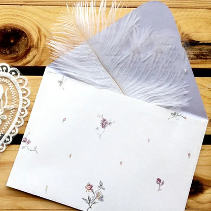 Retro Rose Floral Envelopes – 10 pcs