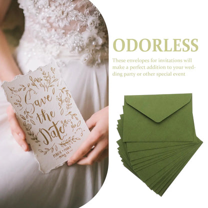 Vintage Green Envelopes – 40 pcs
