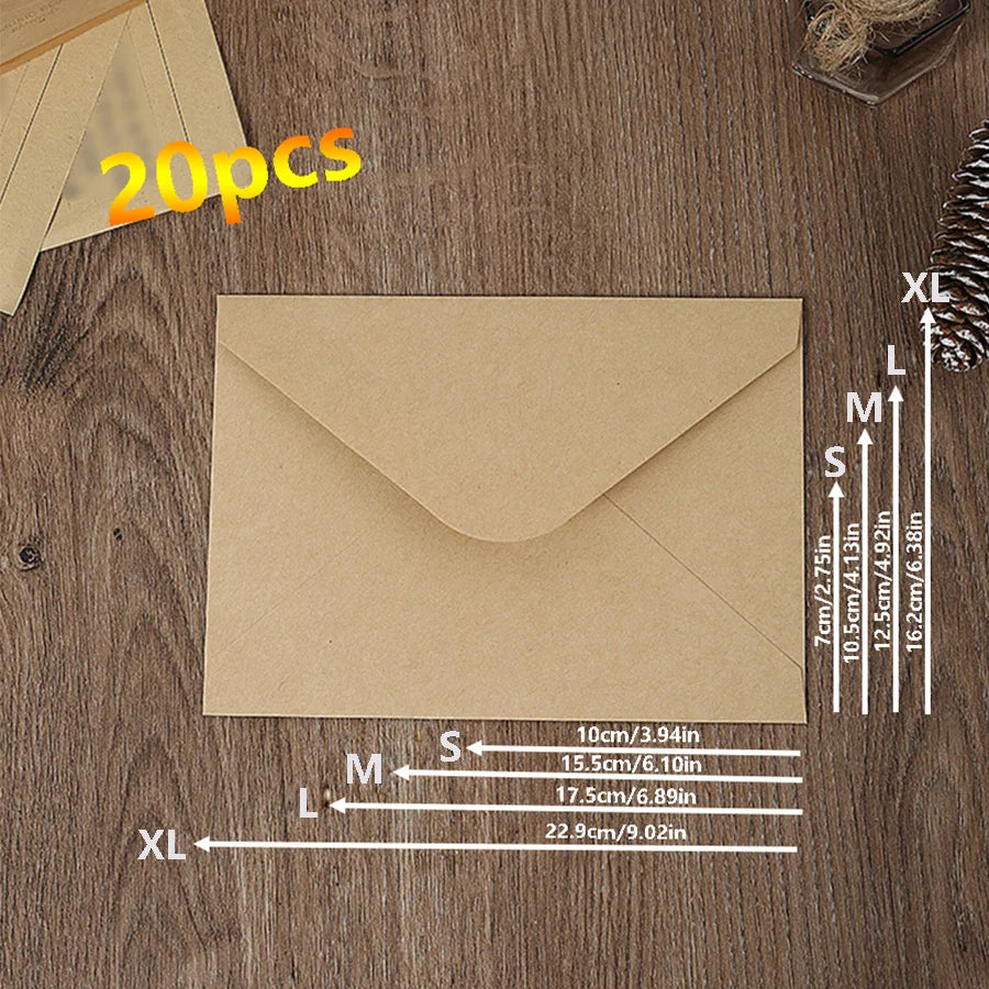 Kraft Paper Envelopes – 20 pcs