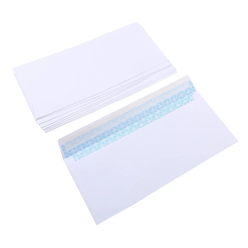 Windowless White Business Envelopes – 10 to 100 pcs