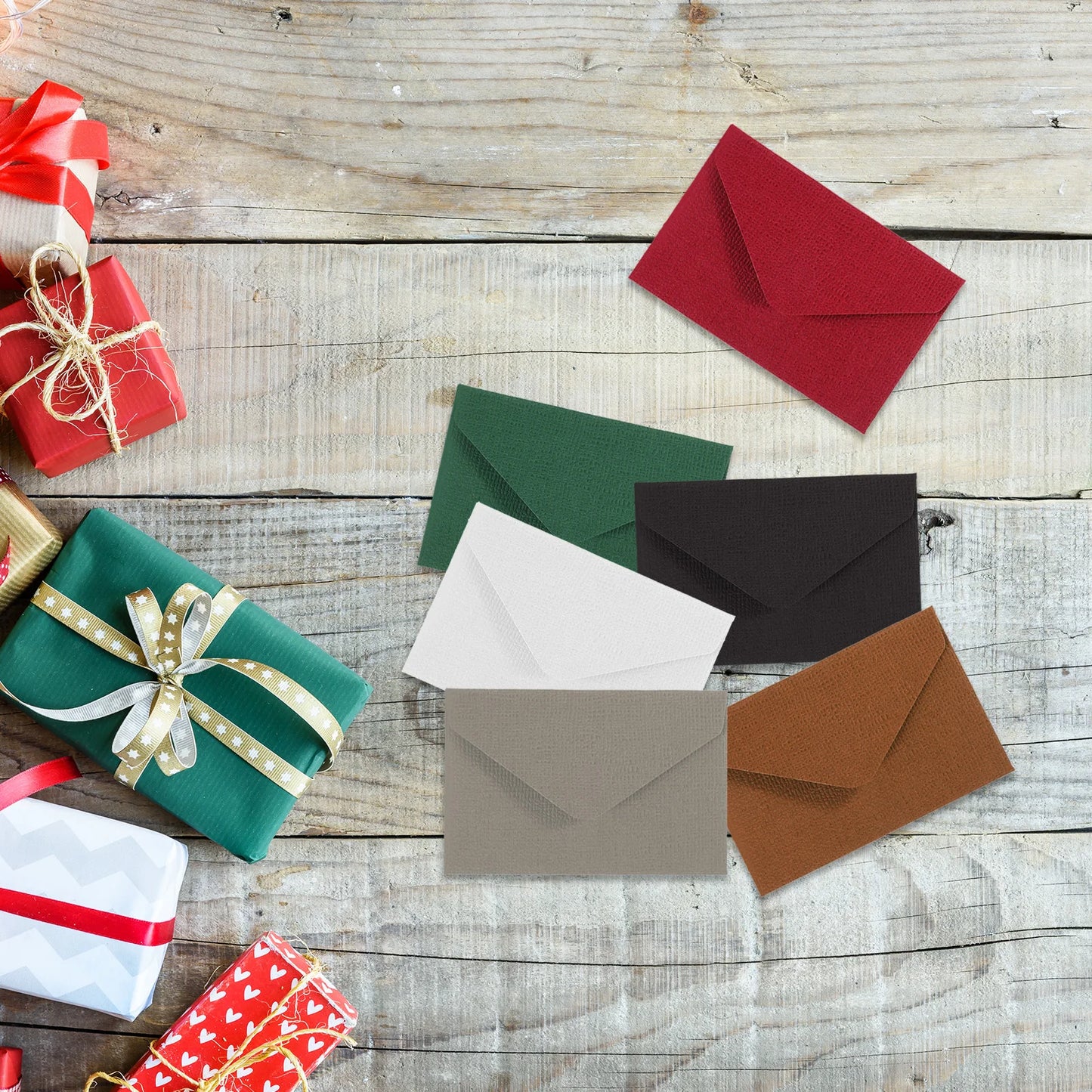 Linen Textured Mini Envelopes – 20 pcs